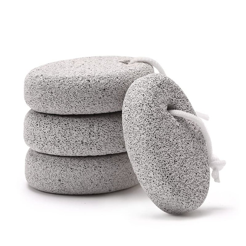 Borogo 4-Pack Natural Pumice Stone for Feet  Borogo Lava Pedicure Tools Hard Skin Callus Remover for Feet and Hands - Natural Foot File Exfoliation to Remove Dead Skin  Heels  Elbows  Hands - Image 1